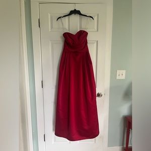 David’s Bridal Bridesmaid Dress Candy Apple Red, Sleeveless Altered Size 6